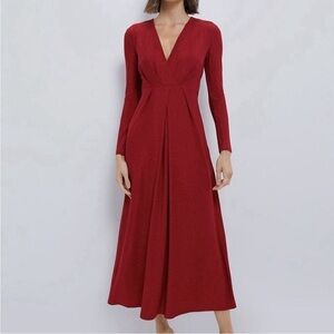 Tuckernuck Hyacinth House Angelina Gown Red Shimmer V Neck Dress Sz XXL NEW